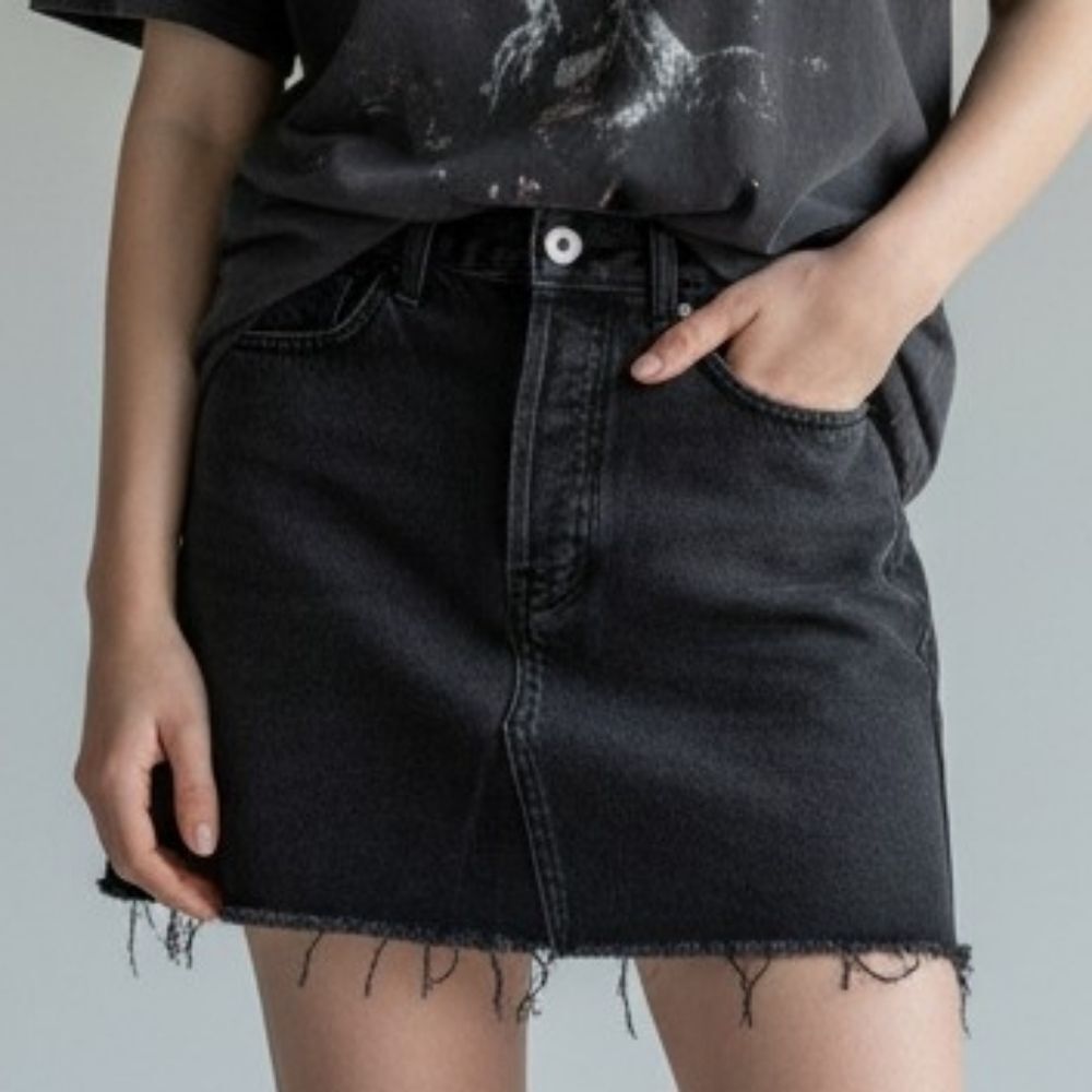 Bershka Black Denim Skirt
